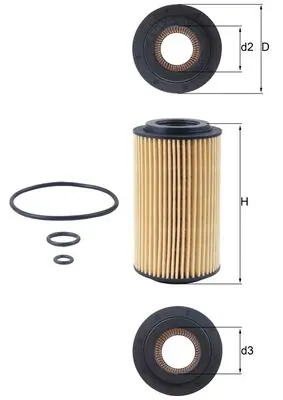 Mahle Фильтр масла OX153D3
